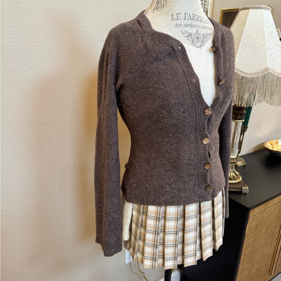 Giorgio Armani Sweaters - Giorgio Armani Chocolate Button-Up Cardigan